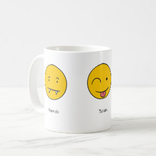 Mug Fun Nom Personnalisable Smiley Face Design
