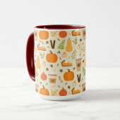 Mug Fun Orange Fall Motif (Devant gauche)