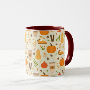 Mug Fun Orange Fall Motif