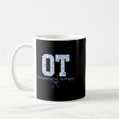 Mug Fun Ot Occupational Therapy Blue Coquette Bow Ot T (Gauche)