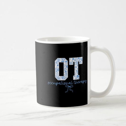 Mug Fun Ot Occupational Therapy Blue Coquette Bow Ot T (Droite)