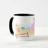 Mug Fun Pig sur ferme avec grange et clôture (Devant gauche)