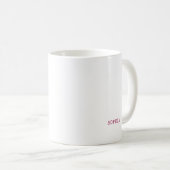 Mug Fun Pink Calligraphy Script peut être vin (Devant droit)
