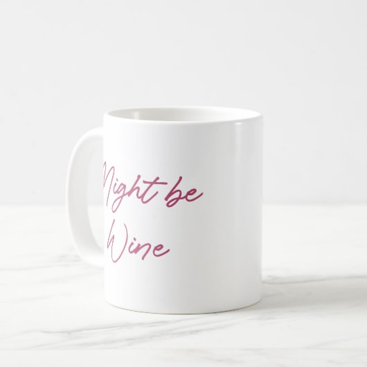 Mug Fun Pink Calligraphy Script peut être vin (Devant gauche)