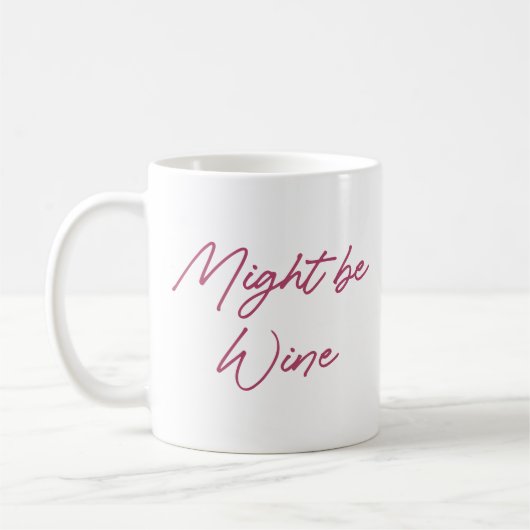 Mug Fun Pink Calligraphy Script peut être vin (Gauche)