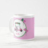 Mug Fun Pink & Green Golf Thème Personnalisé (Devant gauche)