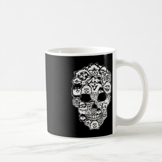 Mug Fun Pomeranian Skeleton Skeleton Halloween (Droite)