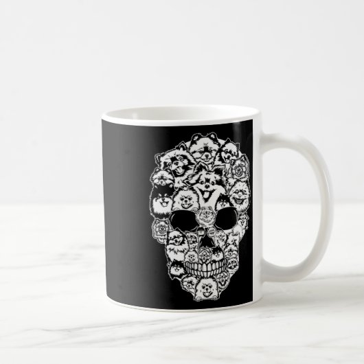 Mug Fun Pomeranian Skeleton Skeleton Halloween (Droite)