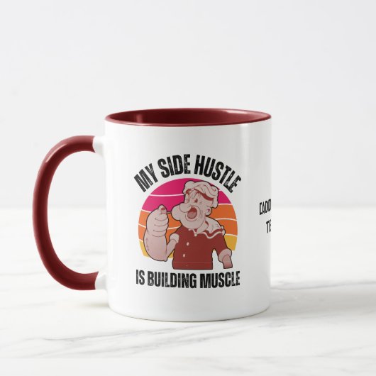 Mug Fun POPEYE My Side Hustle est la construction Musc (Gauche)