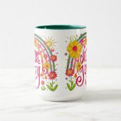 Mug Fun Rainbow Floral Choisissez Joie Inspirivity (Centre)