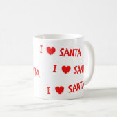 Mug Fun Red Christmas I Love Père Noël Heart (Devant droit)