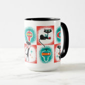 Mug Fun Retro Christmas Cats (Devant droit)