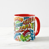Mug Fun Retro Comic Book pop Art Sounds (Devant droit)