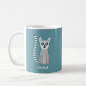 Mug Fun Ring Tail Lemur Nom personnalisé (Gauche)