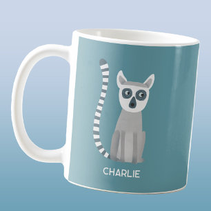 Mug Fun Ring Tail Lemur Nom personnalisé