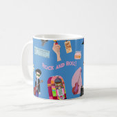 Mug Fun Rock and Roll Oldies Cartoon Motif mignon (Devant gauche)