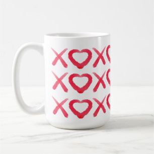 Mug Fun rouge désespéré XOXO aime les baisers