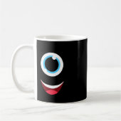 Mug Fun Scanner Monster Eyeball Face Facile Halloween (Gauche)