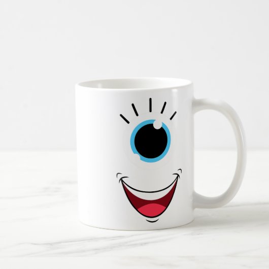 Mug Fun Scanner Monster Eyell Face Facile Halloween Co (Droite)