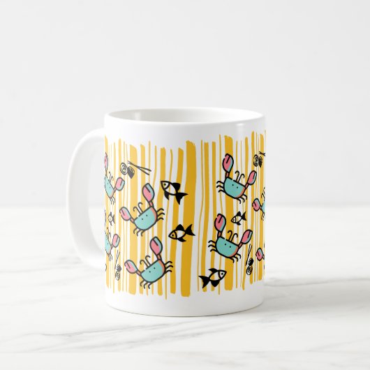 Mug Fun Seafood Crab Fish  (Devant gauche)