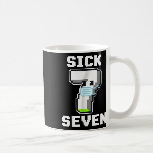 Mug Fun Sick Seven Pixel Meme Halloween Costume Wordpl (Droite)