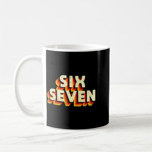 Mug Fun Six Seven 6 7 Meme Design (Gauche)