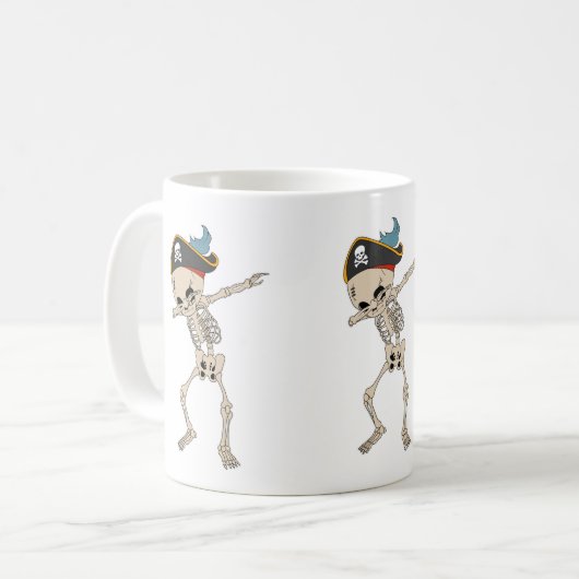 Mug Fun Skeleton Pirate Halloween Dab Dancer (Devant gauche)