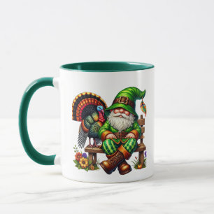 Mug Fun Thanksgiving gnome Holiday ajouter monogramme