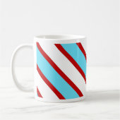Mug Fun Turquoise Bleu Rouge et Bleu Diagonale (Gauche)