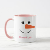 Mug Fun Unique Tendance Nom Personnalisé Joyeux Snowma (Gauche)