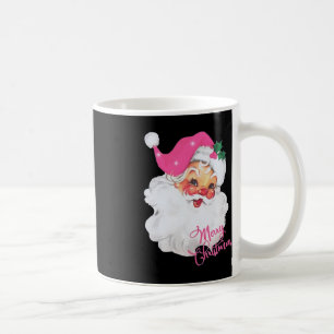 Mug Fun Vintage Pink Santa Claus Design de Noël rose