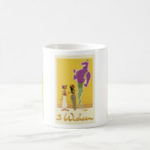 Mug Fun violet avec Génie Cartoon Jaune Trois Voeux (Centre)