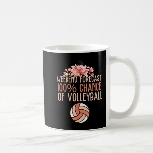 Mug Fun Volleyball Week-end Prévision Volleyball Boho (Droite)