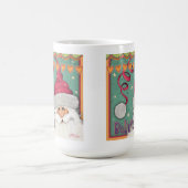 Mug Fun Whimsical Père Noël Girly Pink Croire (Centre)