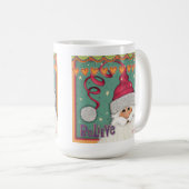Mug Fun Whimsical Père Noël Girly Pink Croire (Devant droit)