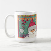 Mug Fun Whimsical Père Noël Girly Pink Croire (Gauche)