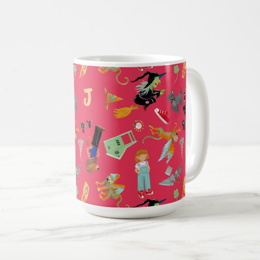 Mug Fun Wizard of Oz on red children's design (Devant droit)