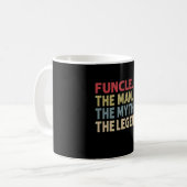 Mug Funcle l'homme le mythe la légende l'amusant (Devant gauche)