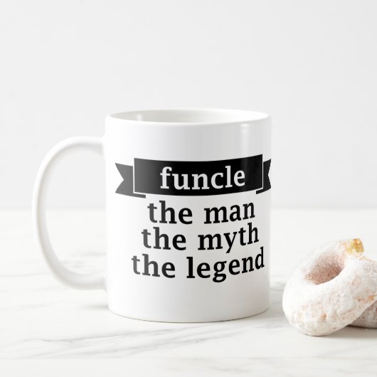 Mug Funcle l'homme le mythe la légende - oncle Coffee (Avec donut)