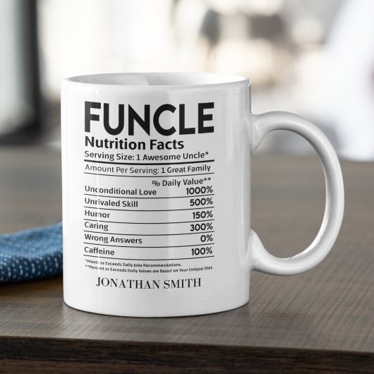 Mug Funcle Nutritions Facts, Funny uncle
