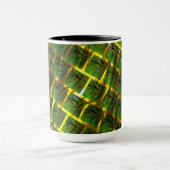 Mug Fundo com imagem verde sob grade dourada ? (Centre)