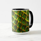 Mug Fundo com imagem verde sob grade dourada ? (Devant droit)
