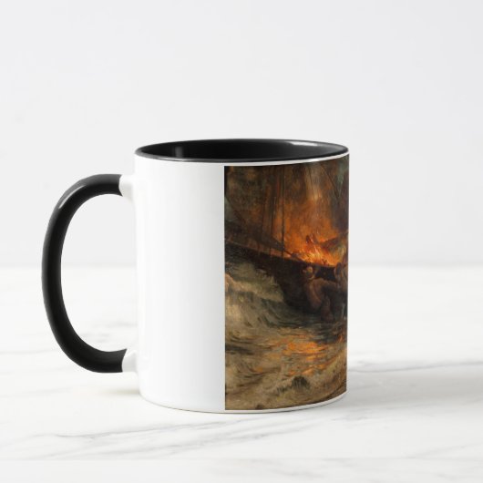 Mug Funérailles d'un viking (par Frank Dicksee) (Gauche)