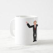 Mug Funky Bald Homme d'affaires hurlant humoristique (Devant gauche)