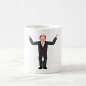 Mug Funky Bald Homme d'affaires hurlant humoristique (Centre)