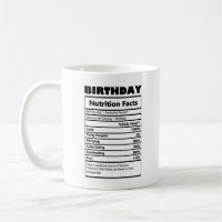 Funky Birthday Nutrition Facts Carte postale