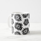 Mug Funky Black et blanc floral (Devant gauche)