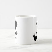 Mug Funky Black Mustache Custom Nom du texte Casquette (Centre)