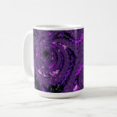 Mug Funky Bold Boho Purple Digital Abstrait Fractal (Devant gauche)