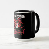 Mug Funky Boston Terrier Est Ma Valentine (Devant droit)